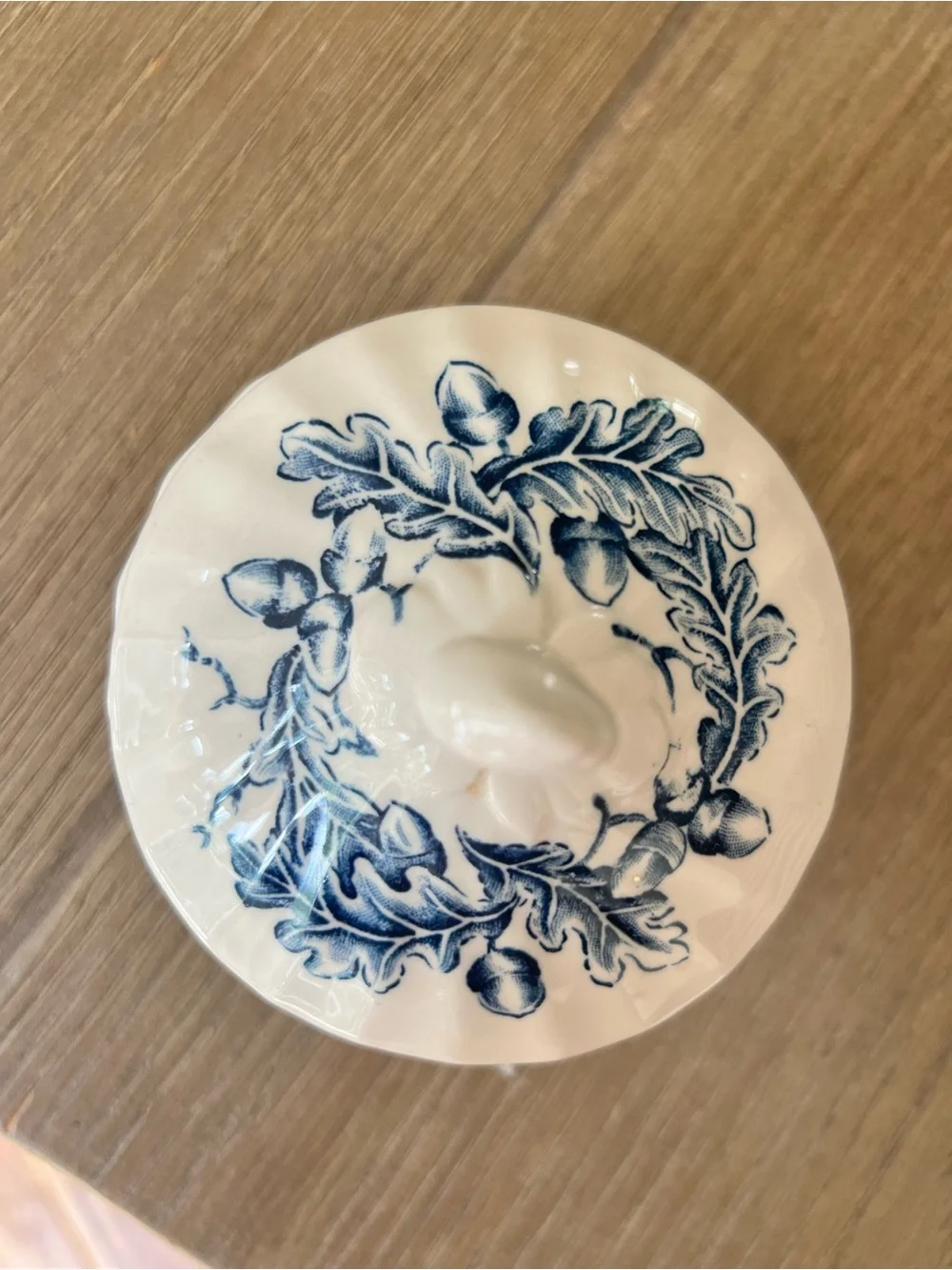 Earthware The Brooke Blue Sugar Bowl 0.2 L White Churchill England Porcelain
